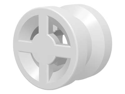 Lego (U) ~ Wheel 8mm D. x 6mm ~ [White]