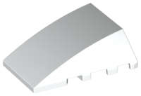 Lego (N) ~ Wedge 4 x 4 Triple Curved No Studs ~ [White]