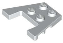 Lego (U) ~ Wedge Plate 3 x 4 with Stud Notches ~ [White]