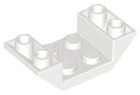 Lego (N) ~ Slope Inverted 45 4 x 2 Double with 2 x 2 Cutout ~ [White]