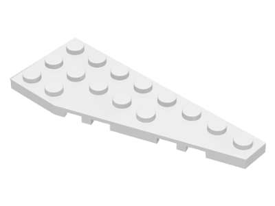 Lego (N) ~ Wedge Plate 8 x 3 Pentagonal Right ~ [White]