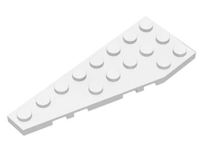 Lego (N) ~ Wedge Plate 8 x 3 Pentagonal Left ~ [White]