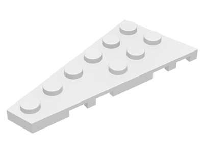 Lego (N) ~ Wedge Plate 6 x 3 Left ~ [White]