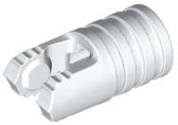 Lego (N) ~ Hinge Cylinder 1 x 2 Locking with 2 Fingers and Axle Hole on Ends without Slots ~ [White]
