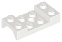 Lego (U) ~ Vehicle Mudguard 2 x 4 with Arch Studded with Hole ~ [White]
