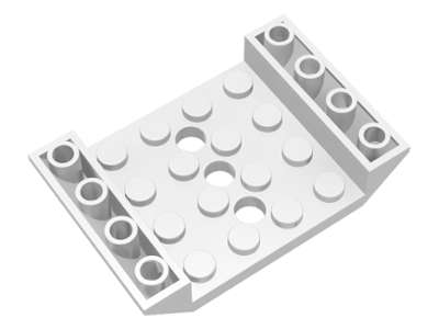 Lego (U) ~ Slope Inverted 45 6 x 4 Double with 4 x 4 Cutout and 3 Holes ~ [White]