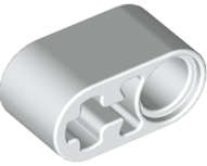 Lego (N) ~ Technic Liftarm Thick 1 x 2 - Axle Hole ~ [White]