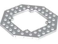 Lego (N) ~ Plate Modified 10 x 10 Octagonal with 6 x 6 Open Center ~ [White]