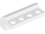 Lego (N) ~ Slope Curved 2 x 4 x 1 1/3 with 4 Recessed Studs ~ [White]