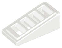 Lego (U) ~ Slope 18 2 x 1 x 2/3 with Grille ~ [White]