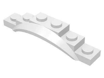 Lego (N) ~ Vehicle Mudguard 1 1/2 x 6 x 1 with Arch ~ [White]