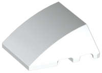 Lego (N) ~ Wedge 4 x 3 Triple Curved No Studs ~ [White]