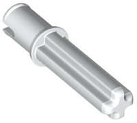 Lego (N) ~ Technic Axle 2L with Pin without Friction Ridges ~ [White]