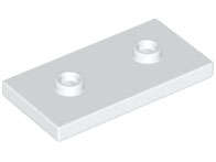 Lego (N) ~ Plate Modified 2 x 4 with 2 Studs (Double Jumper) ~ [White]