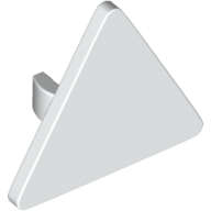 Lego (N) ~ Road Sign 2 x 2 Triangle with Open O Clip ~ [White]