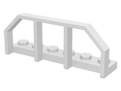 Lego (U) ~ Plate Modified 1 x 6 with Train Wagon End / Fence ~ [White]