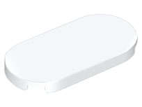 Lego (N) ~ Tile Round 2 x 4 Oval ~ [White]