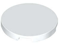 Lego (N) ~ Tile Round 3 x 3 ~ [White]