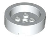 Lego (N) ~ Brick Round 4 x 4 with Recessed Center and Hole ~ [White]
