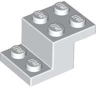 Lego (N) ~ Bracket 3 x 2 x 1 1/3 with Bottom Stud Holder ~ [White]