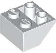 Lego (N) ~ Slope Inverted 45 2 x 2 with Hollow Round Bottom Tube ~ [White]