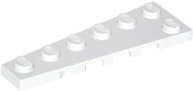 Lego (N) ~ Wedge Plate 6 x 2 Left ~ [White]