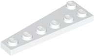 Lego (N) ~ Wedge Plate 6 x 2 Right ~ [White]
