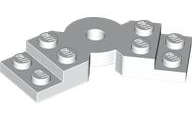 Lego (N) ~ Plate Modified 2 x 6 x 2/3 Bent ~ [White]