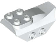 Lego (N) ~ Slope Curved 4 x 2 with 4 Studs on Top 2 Hollow Studs on Each Side Wing End ~ [White]