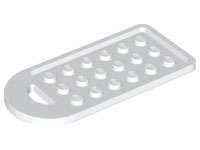 Lego (N) ~ Bag Tag with 3 x 6 Studs ~ [White]