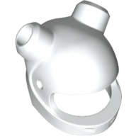Lego (N) ~ Minifigure Headgear Helmet Motorcycle with 2 Angled Holes for Bars ~ [White]