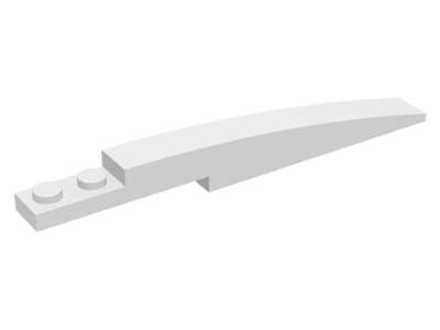 Lego (N) ~ Slope Curved 10 x 1 ~ [White]