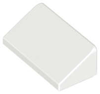 Lego (N) ~ Slope 30 1 x 2 x 2/3 ~ [White]