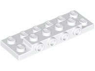 Lego (N) ~ Plate Modified 2 x 6 x 2/3 with 4 Studs on Side ~ [White]