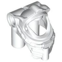 Lego (N) ~ Minifigure Headgear Helmet Underwater / Space with Air Tanks ~ [White]