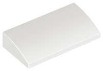 Lego NEW - Slope Curved 2 x 4 x 2/3 with Bottom Tubes~ [White]