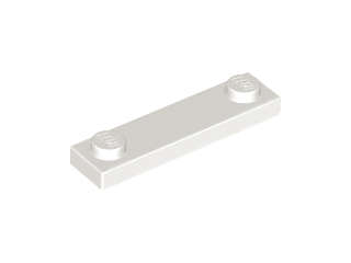 Lego (N) ~ Plate Modified 1 x 4 with 2 Studs without Groove ~ [White]