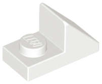 Lego (U) ~ Slope 45 2 x 1 with 2/3 Cutout ~ [White]