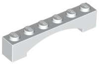 Lego (N) ~ Arch 1 x 6 Raised Arch ~ [White]