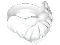 Lego (N) ~ Minifigure Beard Medium Short ~ [White]