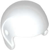 Lego (N) ~ Minifigure Headgear Helmet Sports / Flight ~ [White]