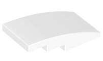 Lego (N) ~ Slope Curved 4 x 2 ~ [White]