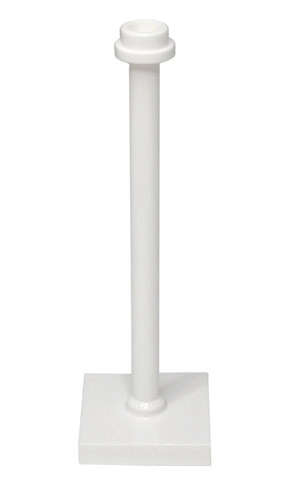 Lego (N) ~ Support 2 x 2 x 5 Bar on Tile Base with Hollow Stud and Stop Ring ~ [White]