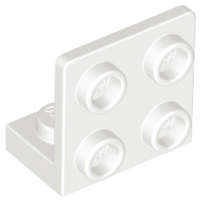 Lego (N) ~ Bracket 1 x 2 - 2 x 2 Inverted ~ [White]
