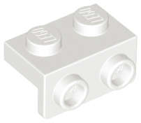 Lego (N) ~ Bracket 1 x 2 - 1 x 2 ~ [White]