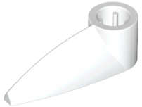 Lego (N) ~ Bionicle 1 x 3 Tooth with Axle Hole (Bohrok Eye) ~ [White]