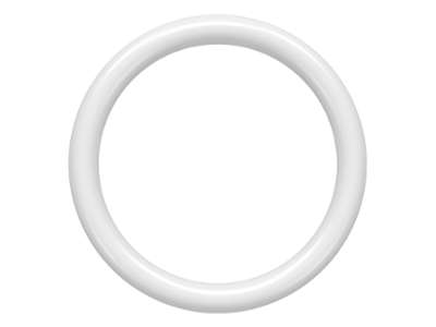 Lego (U) ~ Rubber Belt Small (Round Cross Section) - Approx. 2 x 2 ~ [White]
