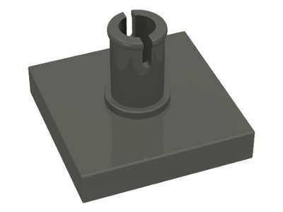 Lego (U) ~ Tile Modified 2 x 2 with Pin ~ [Dark Gray]