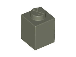 Lego Used - Brick 1 x 1~ [Dark Gray]