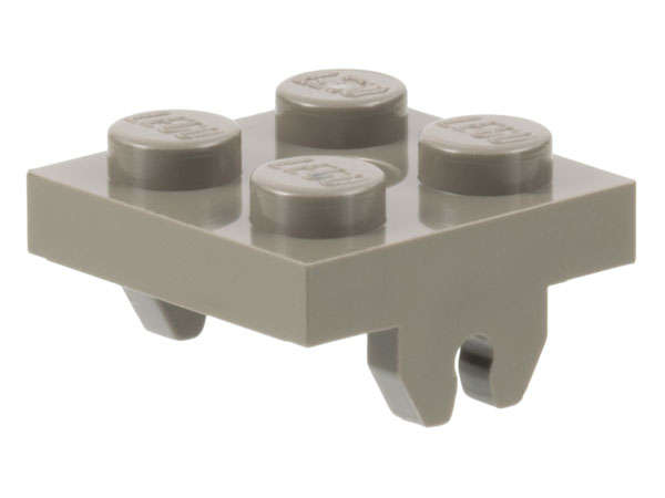 Lego (U) ~ Magnet Holder Plate 2 x 2 Bottom with Hole ~ [Dark Gray]